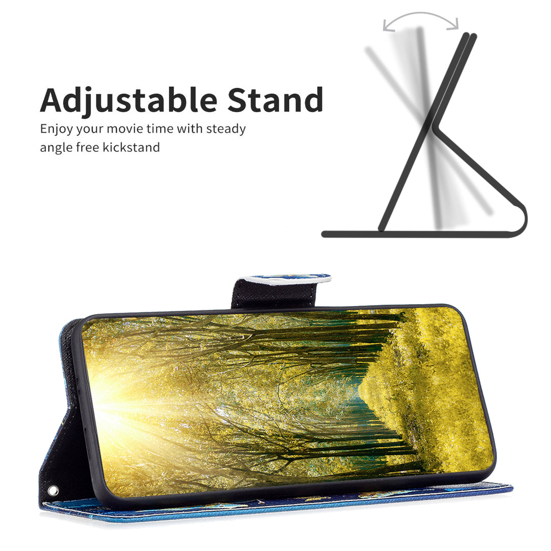 PU Leather Stand Wallet Case for iPhone 15 Pro , Pattern Printing Full Protection Phone Cover - Golden Butterflies PU Leather Stand Wallet Case for iPhone 15 Pro , Pattern Printing Full Protection Phone Cover - Golden Butterflies